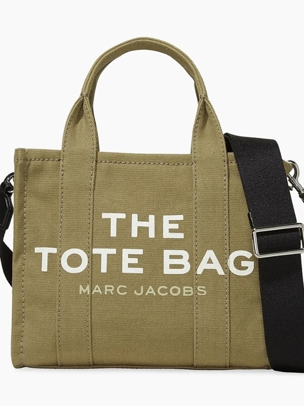 Marc Jacobs The Medium Tote Bag Canvas Crossbody Olive/Khaki Gre